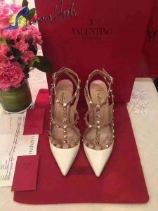 Valentino Rockstuds white patent leather